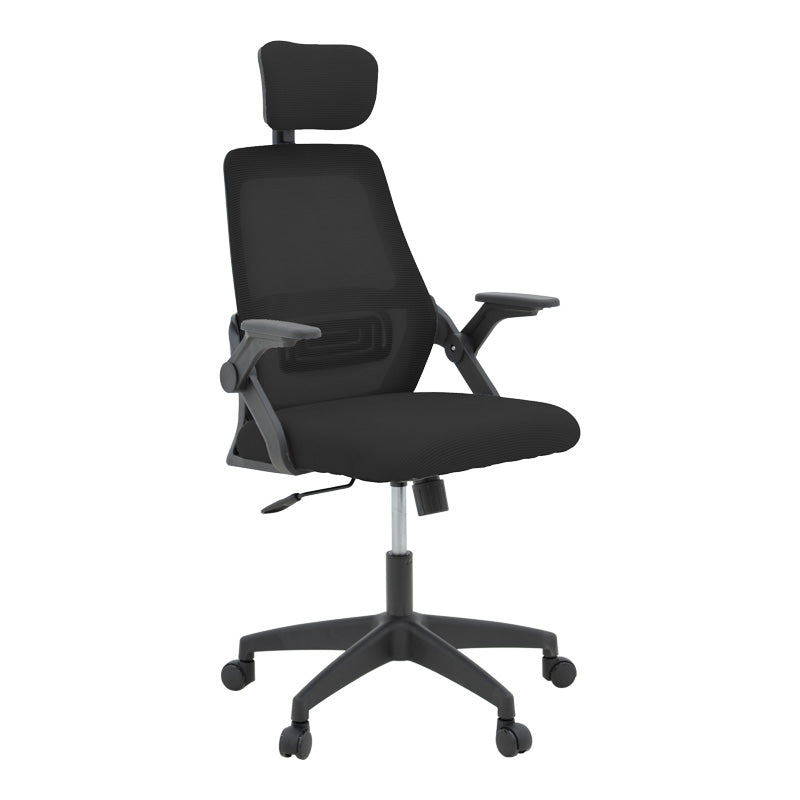 Καρέκλα γραφείου Peja mesh ύφασμα μαύρο 58x60x107-117εκ