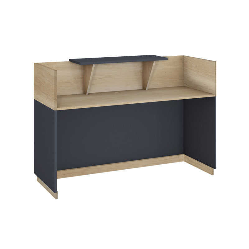 Γραφείο reception Lotus σε χρώμα φυσικό - ανθρακί 140x70x110εκ