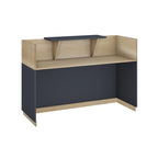 Γραφείο reception Lotus σε χρώμα φυσικό - ανθρακί 140x70x110εκ