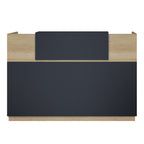 Γραφείο reception Lotus σε χρώμα φυσικό - ανθρακί 200x70x110εκ