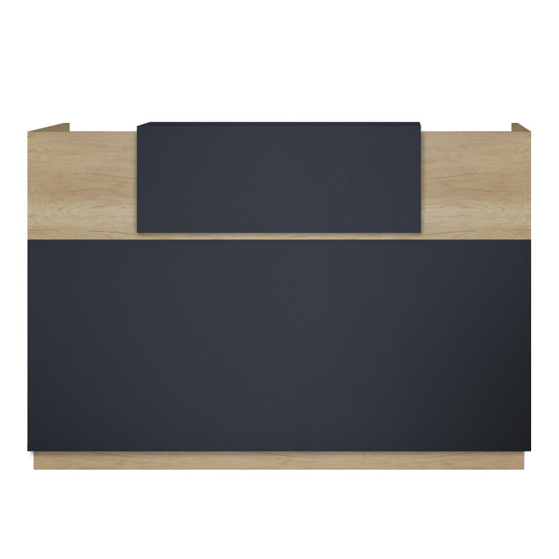 Γραφείο reception Lotus σε χρώμα φυσικό - ανθρακί 200x70x110εκ