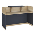 Γραφείο reception Lotus σε χρώμα φυσικό - ανθρακί 200x70x110εκ