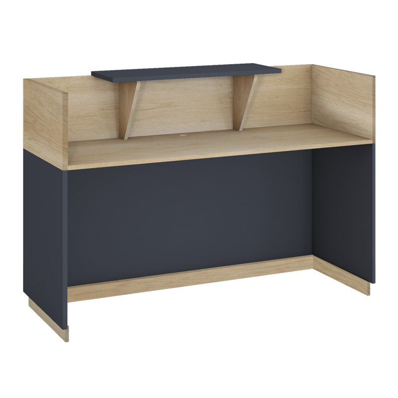 Γραφείο reception Lotus σε χρώμα φυσικό - ανθρακί 200x70x110εκ
