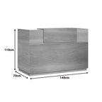 Γραφείο reception Lotus σε χρώμα φυσικό 140x70x110εκ