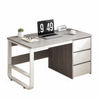 Γραφείο Salto με συρταριέρα-MDF γκρι-λευκό 120x48x74εκ