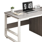 Γραφείο Salto με συρταριέρα-MDF γκρι-λευκό 120x48x74εκ