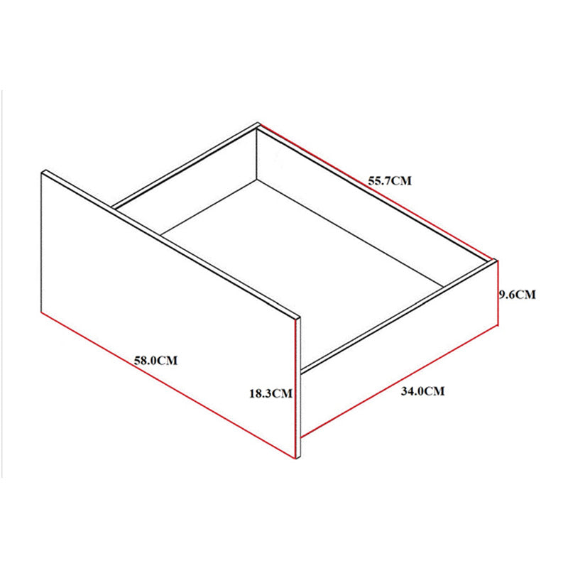 Συρταριέρα Kuanger σε λευκή-φυσική απόχρωση 120x40x70εκ