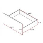 Συρταριέρα Kuanger σε λευκή-φυσική απόχρωση 120x40x70εκ