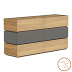 Συρταριέρα Sonlen mdf σε ανθρακί-sonoma απόχρωση 120x40x72εκ