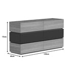 Συρταριέρα Sonlen mdf σε ανθρακί-sonoma απόχρωση 120x40x72εκ