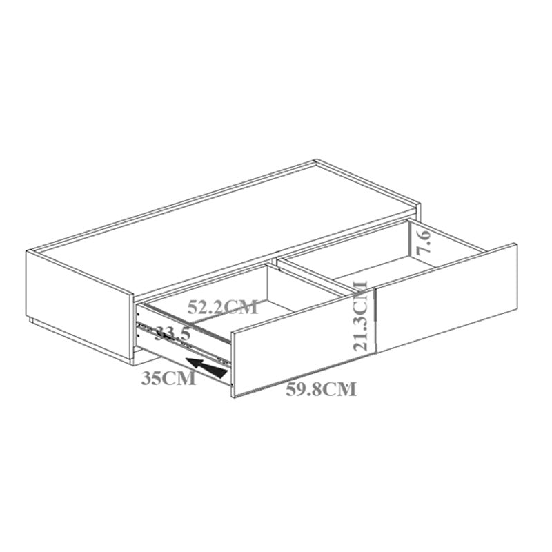 Συρταριέρα Sonlen mdf σε ανθρακί-sonoma απόχρωση 120x40x72εκ