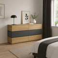 Συρταριέρα Sonlen mdf σε ανθρακί-sonoma απόχρωση 120x40x72εκ