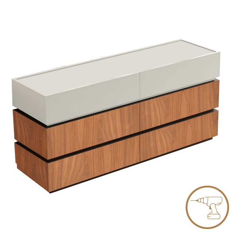 Συρταριέρα Sonlen mdf σε καρυδί-μπεζ απόχρωση 120x40x72εκ