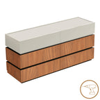 Συρταριέρα Sonlen mdf σε καρυδί-μπεζ απόχρωση 120x40x72εκ