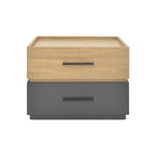 Κομοδίνο Sonlen mdf σε sonoma-ανθρακί απόχρωση 60x40x44.5εκ