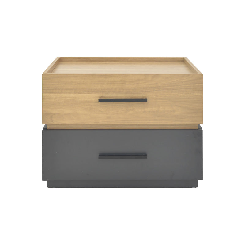 Κομοδίνο Sonlen mdf σε sonoma-ανθρακί απόχρωση 60x40x44.5εκ