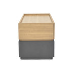 Κομοδίνο Sonlen mdf σε sonoma-ανθρακί απόχρωση 60x40x44.5εκ