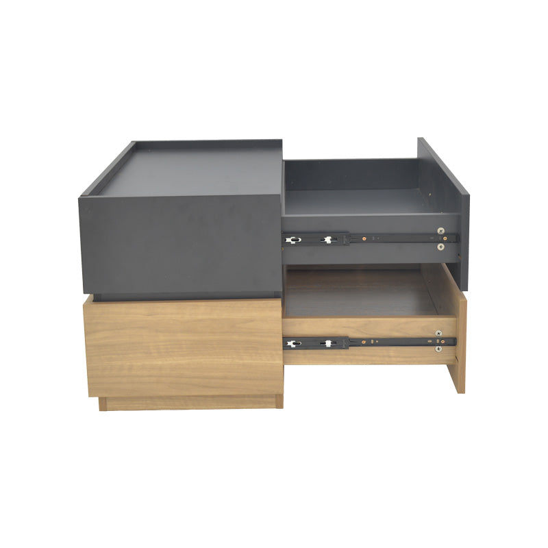 Κομοδίνο Sonlen mdf σε sonoma-ανθρακί απόχρωση 60x40x44.5εκ