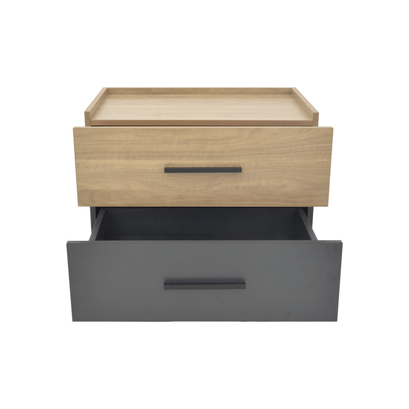 Κομοδίνο Sonlen mdf σε sonoma-ανθρακί απόχρωση 60x40x44.5εκ