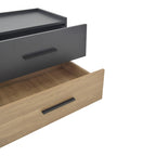 Κομοδίνο Sonlen mdf σε sonoma-ανθρακί απόχρωση 60x40x44.5εκ