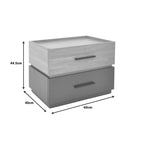 Κομοδίνο Sonlen mdf σε sonoma-ανθρακί απόχρωση 60x40x44.5εκ