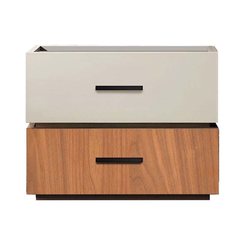 Κομοδίνο Sonlen mdf σε καρυδί-μπεζ απόχρωση 60x40x44.5εκ