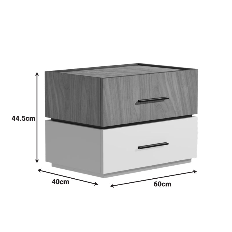 Κομοδίνο Sonlen mdf σε καρυδί-μπεζ απόχρωση 60x40x44.5εκ