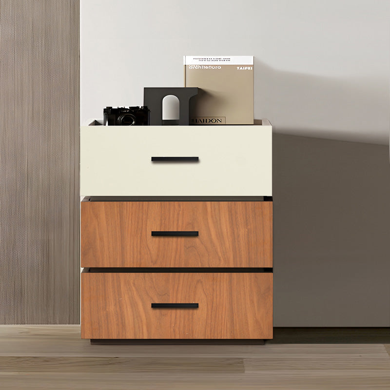 Κομοδίνο Sonlen mdf σε καρυδί-μπεζ απόχρωση 60x40x66εκ