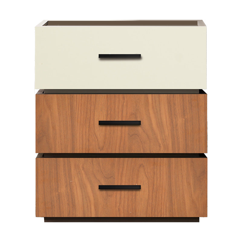 Κομοδίνο Sonlen mdf σε καρυδί-μπεζ απόχρωση 60x40x66εκ