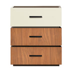 Κομοδίνο Sonlen mdf σε καρυδί-μπεζ απόχρωση 60x40x66εκ