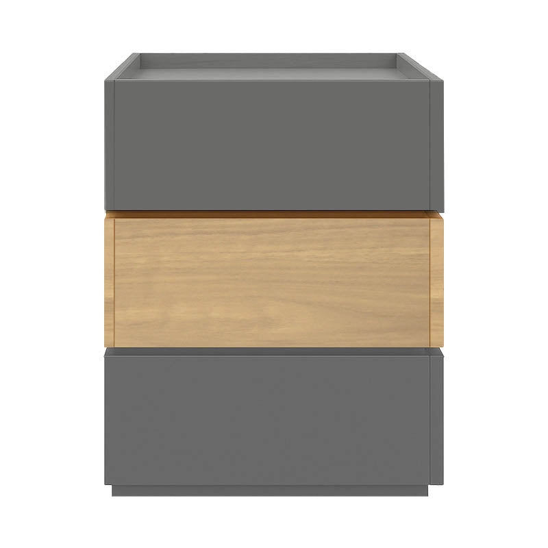Κομοδίνο Sonlen mdf σε sonoma-ανθρακί απόχρωση 60x40x66εκ