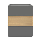 Κομοδίνο Sonlen mdf σε sonoma-ανθρακί απόχρωση 60x40x66εκ