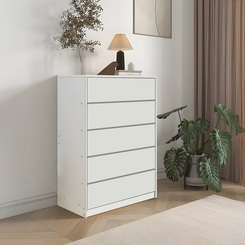 Συρταριέρα Kuanger mdf σε λευκή απόχρωση 80x40x109εκ