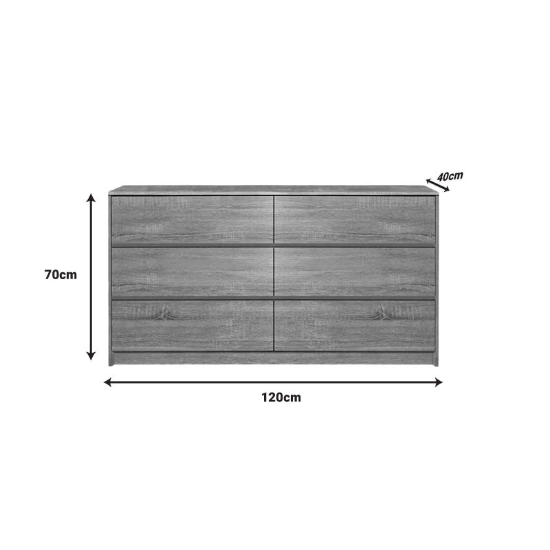 Συρταριέρα Kuanger mdf σε φυσική απόχρωση 120x40x70εκ
