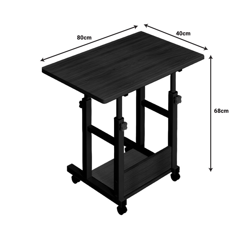 Γραφείο τροχήλατο Stolu I MDF-metal σε καρυδί απόχρωση 80x40x68εκ
