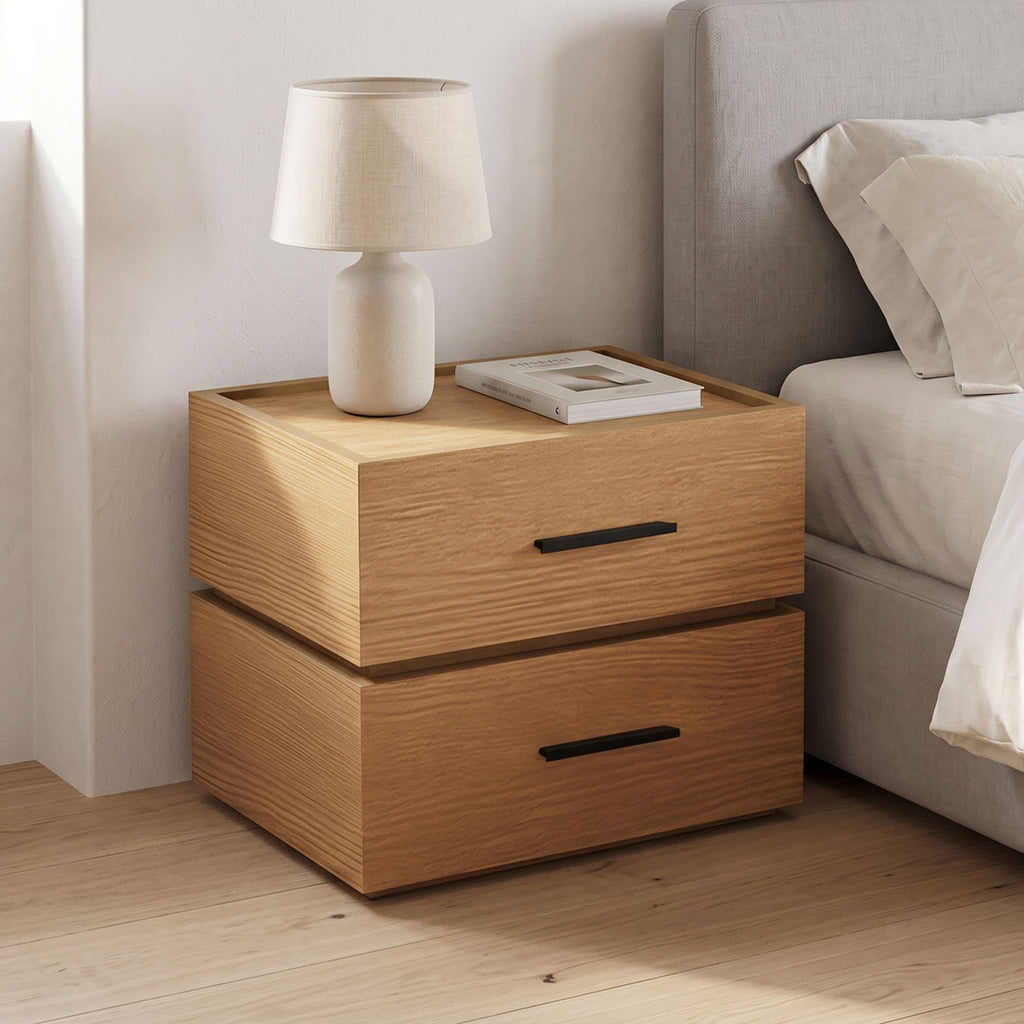 Κομοδίνο Sonlen mdf σε oak απόχρωση 60x40x44.5εκ