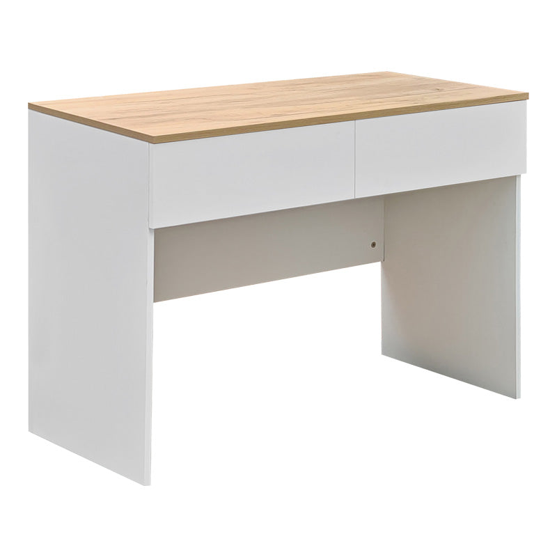 Γραφείο εργασίας Beleton με συρτάρια mdf σε oak με λευκή απόχρωση 100x50x75εκ
