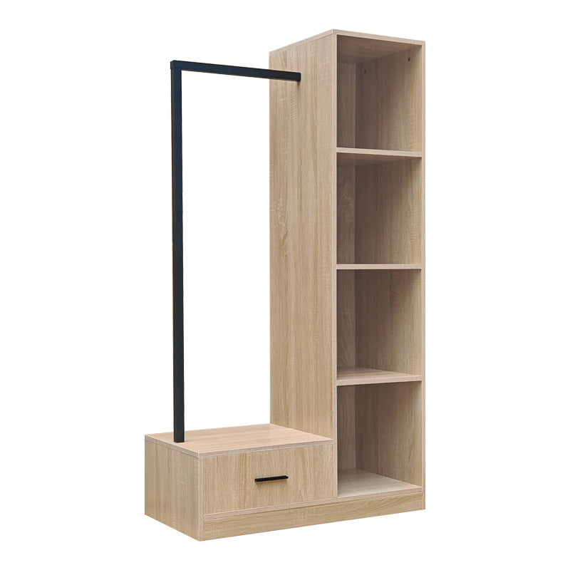 Έπιπλο εισόδου Erdeco mdf σε φυσική απόχρωση 80x40x150εκ