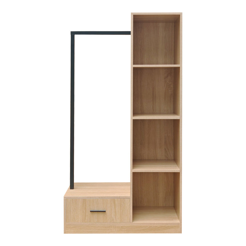 Έπιπλο εισόδου Erdeco mdf σε φυσική απόχρωση 80x40x150εκ