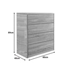 Συρταριέρα Kuanger mdf σε καρυδί απόχρωση 80x40x89εκ