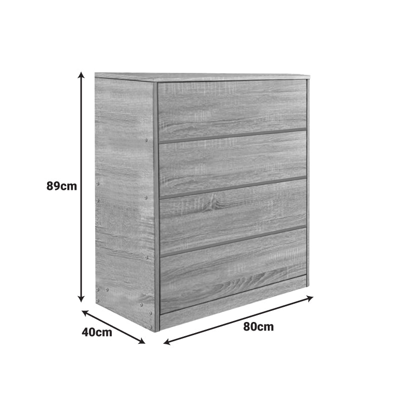 Συρταριέρα Kuanger mdf σε καρυδί απόχρωση 80x40x89εκ