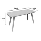 Τραπέζι σαλονιού Komela mdf σε φυσική απόχρωση 100x48x45cm