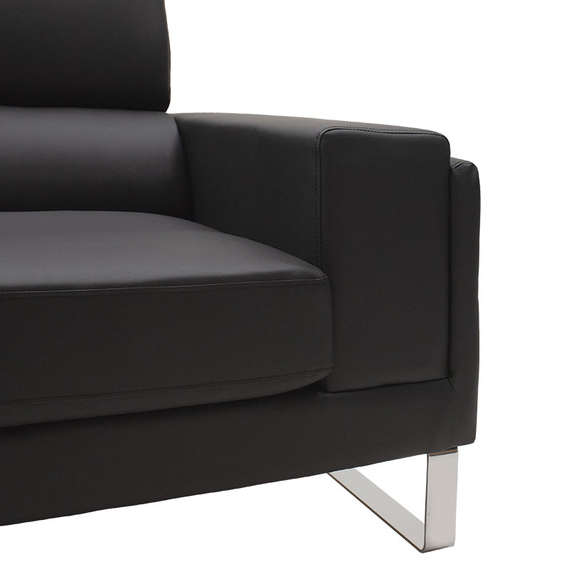 Σετ σαλονιού Shea 2τεμ pu σε μαύρη απόχρωση