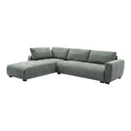 Γωνιακός καναπές Gianco αναστρέψιμος ύφασμα σε μέντα απόχρωση 298x208x85εκ