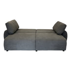 Kαναπές-κρεβάτι τριθέσιος Hungie υφασμα γκρι 250x92x89εκ