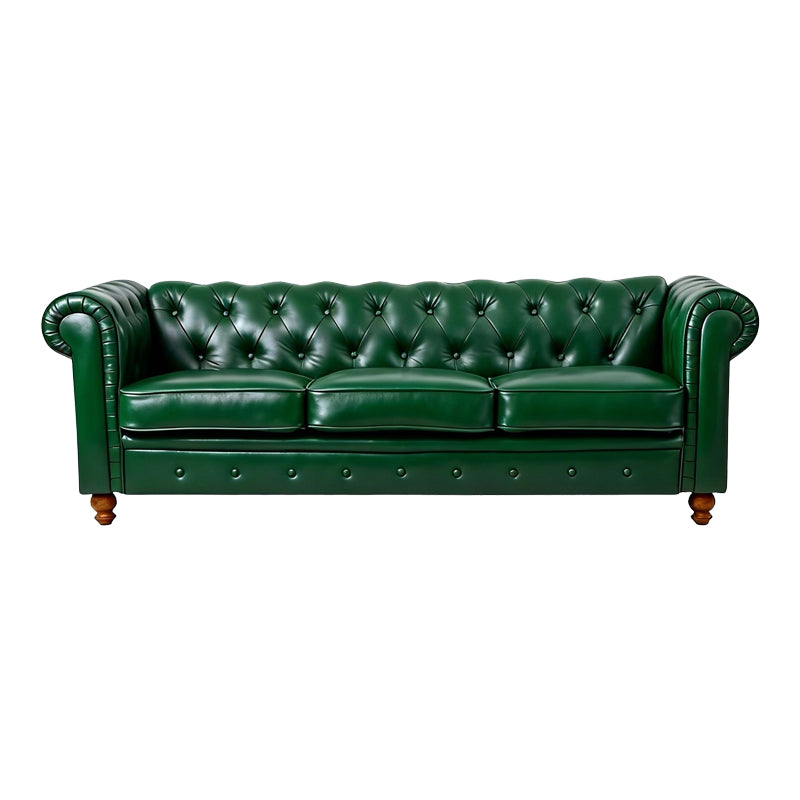 Kαναπές τριθέσιος τ. Chesterfield pu κυπαρισσί 203x84x67εκ