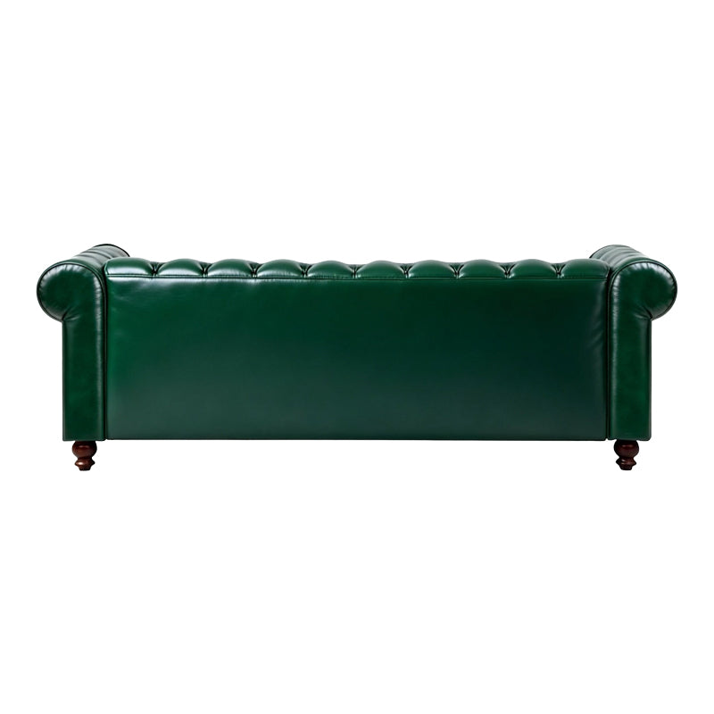 Kαναπές τριθέσιος τ. Chesterfield pu κυπαρισσί 203x84x67εκ