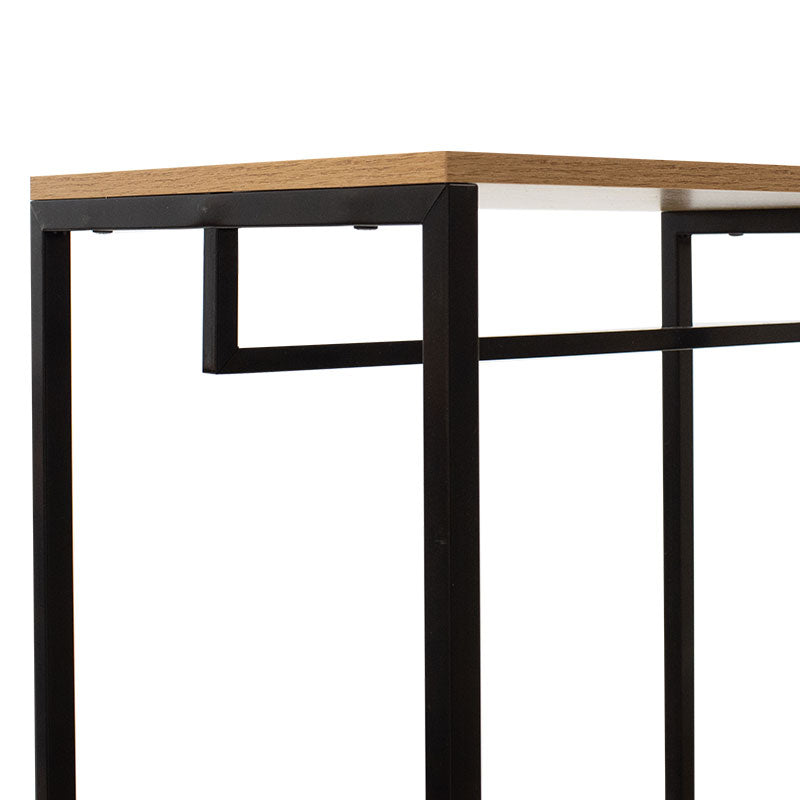 Έπιπλο εισόδου-ραφιέρα Ramon φυσικό-μαύρο 90,5x41x167εκ