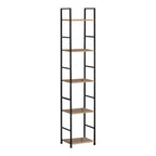Βιβλιοθήκη Azuel φυσικό-μαύρο μέταλλο 29x23.5x144εκ