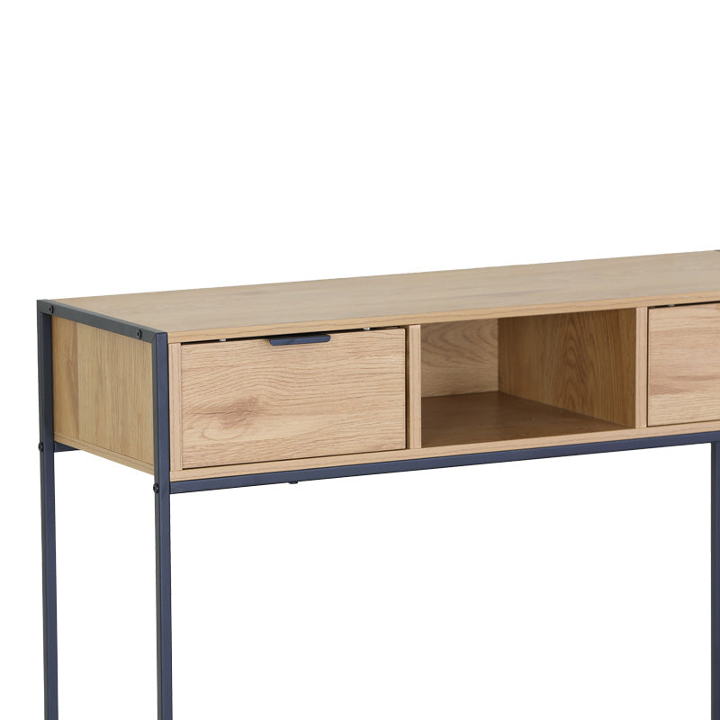 Κονσόλα Regando σε oak απόχρωση με μαύρο μέταλλο 100x35x80εκ